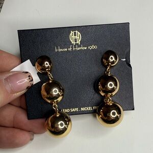 House of Harlow 1960 Gold Sphere Earrings